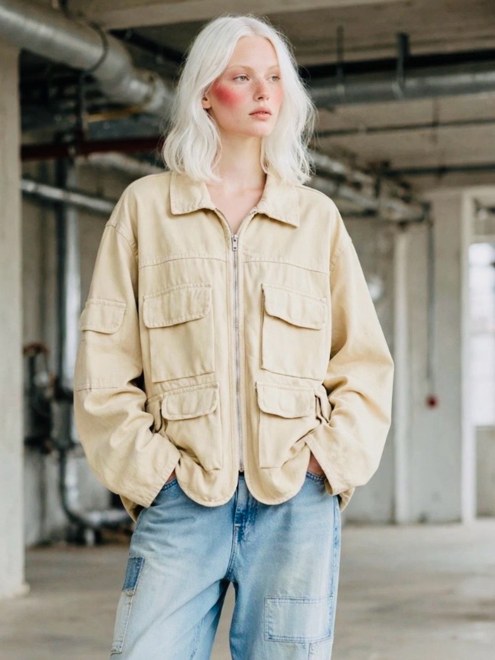 Urban Outfitters oversized sun faded wash jacket